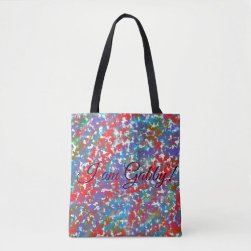 Colorful Melted Crayons Pattern Personalized Tote Bag