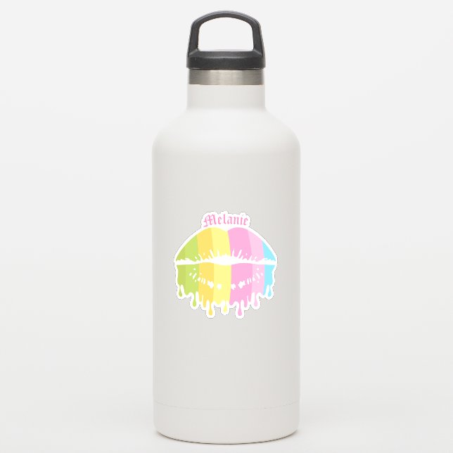 Colorful Melting Lips Sticker (Waterbottle)