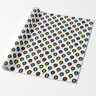 Colorful Melting Vinyl Record Dot Pattern Wrapping Paper