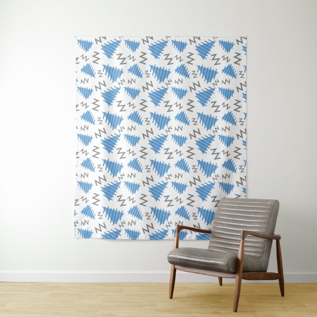 Colorful Memphis Pattern tapestries (In Situ)