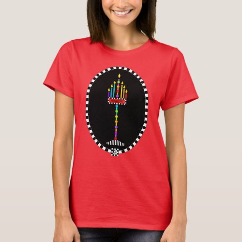 Colorful Menorah t_shirt