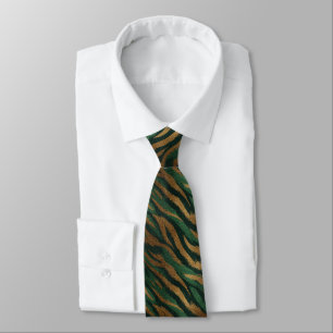 Colorful Mens Accessories Tiger Print Neck Tie