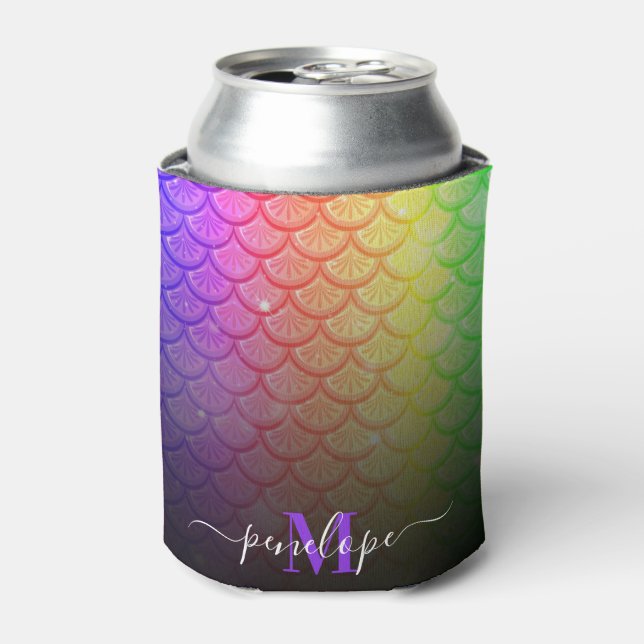 Colorful Mermaid Can Cooler (Can Front)