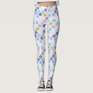 Colorful Mermaid Scale Leggings