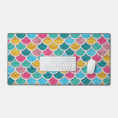 Colorful Mermaid Scales Desk Mat (Keyboard & Mouse)