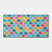 Colorful Mermaid Scales Desk Mat (Front)