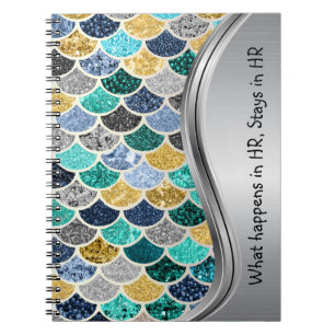 Colorful Mermaid Scales HR humor Notebook Journal