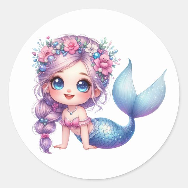 Colorful Mermaid Stickers (Front)