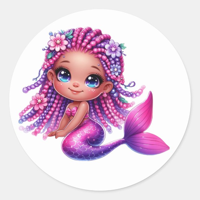 Colorful Mermaid Stickers (Front)