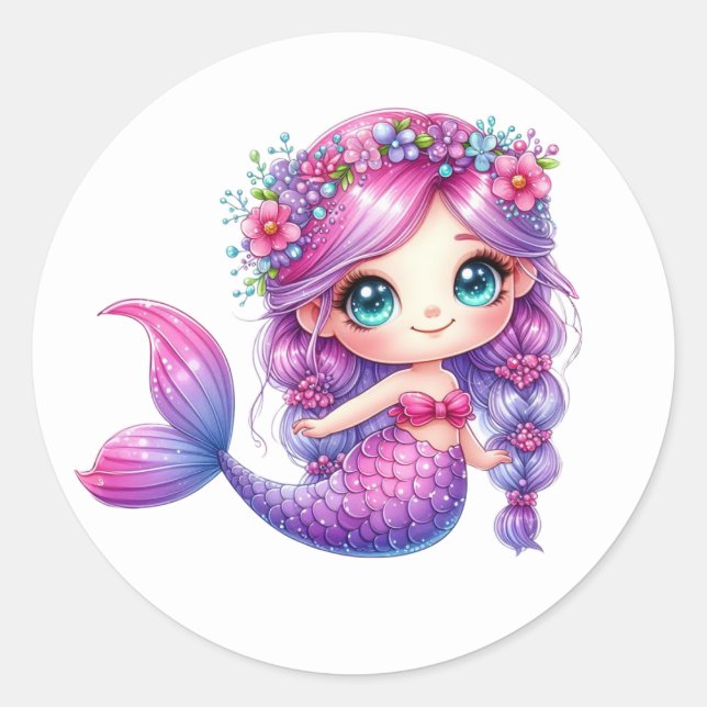 Colorful Mermaid Stickers (Front)