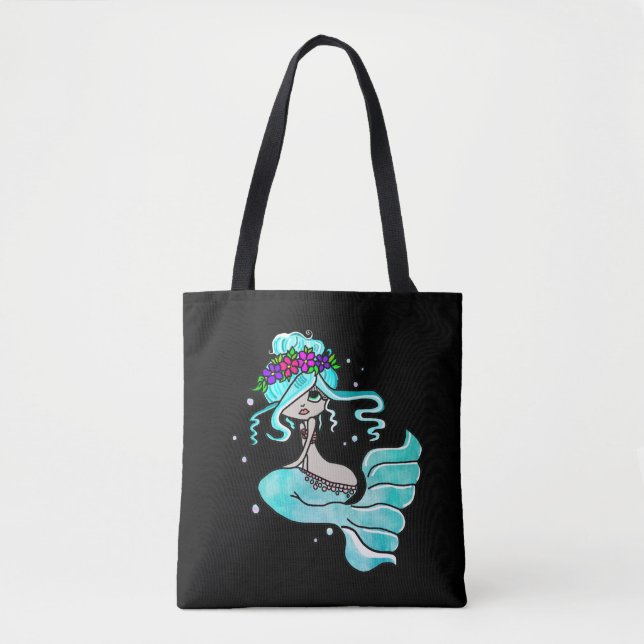 Colorful Mermaid Tote Bag (Front)