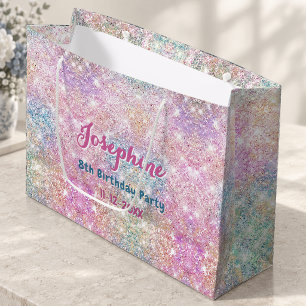 Colorful Mermaid whimsical birthday Large Gift Bag
