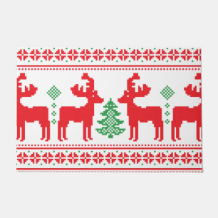 Colorful Merry and Bright Christmas Family Gifts Doormat