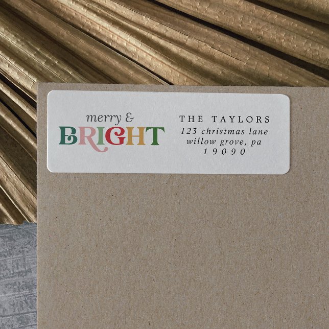 Colorful Merry and Bright Christmas Label (Creator Uploaded)