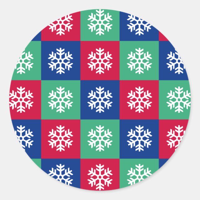 Colorful Merry And Bright Christmas Sticker (Front)