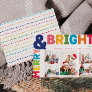 Colorful Merry And Bright Five Photo Holiday Card