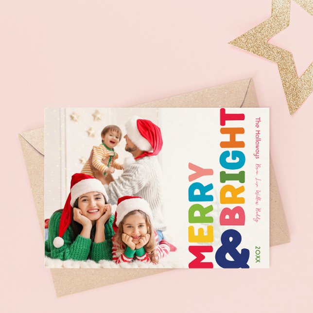 Colorful Merry and Bright Holiday Card (Creator Uploaded)