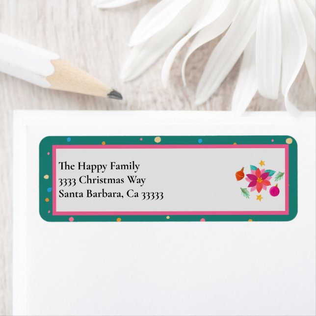 Colorful Merry Bright Christmas  Label (Insitu)