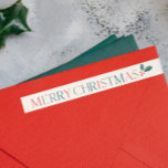 Colorful Merry Christmas Card Return Address Wrap Around Label<br><div class="desc">Colorful Merry Christmas Card Return Address wrap around label. Click the edit/personalize button to customize this design with your photos and text.</div>