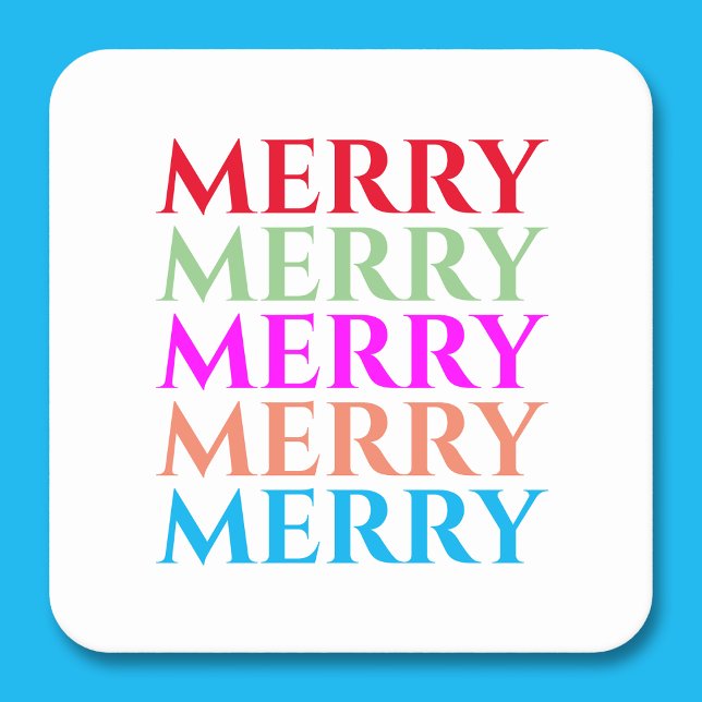 Colorful Merry Christmas Coasters (Creator Uploaded)