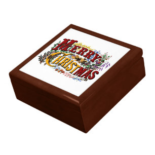 Colorful Merry Christmas Gift Box