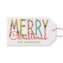 Colorful Merry Christmas Personalized Gift Tags
