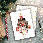 Colorful Merry Christmas Tree Family Collage Holiday Card<br><div class="desc">A colorful Merry Christmas card keepsake design features a Christmas tree photo collage that will delight family & friends this joyous HOliday season.</div>