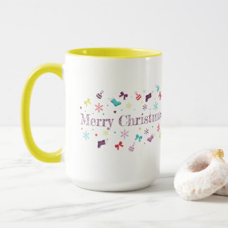 Colorful Merry Christmas Watercolor Mug