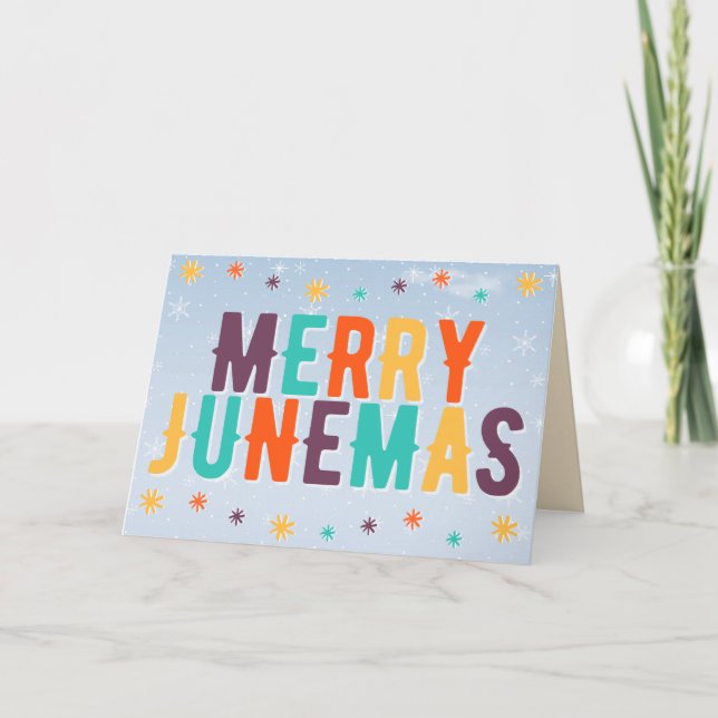 Colorful Merry Junemas Card (Front)
