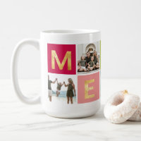 Colorful Merry Multi Photo Holiday Photo Mug