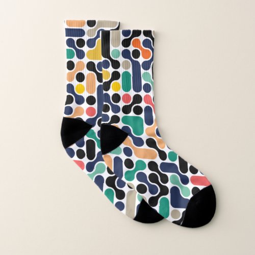 Colorful Metaballs Shapes Socks