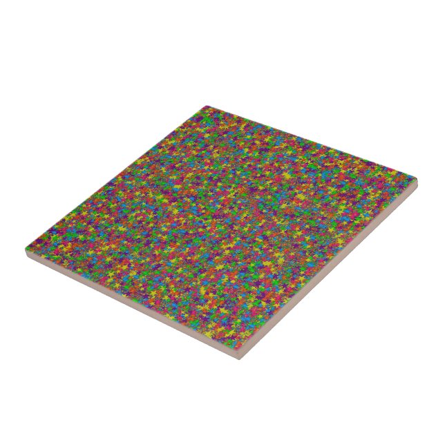 Colorful Metal Stars CERAMIC TILE (Side)
