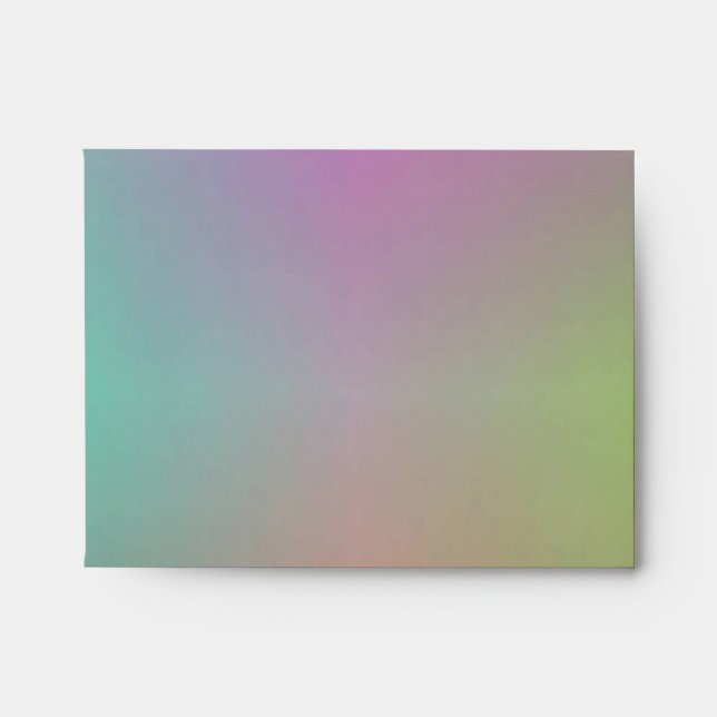 "Colorful Metallic" A6 Envelope Monogram (Front)