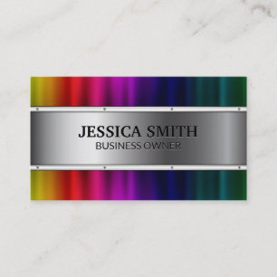 Colorful Metallic Background Business Card