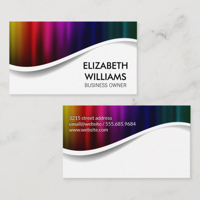 Colorful Metallic Background Business Card (Front/Back)