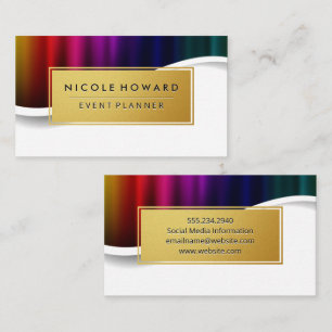 Colorful Metallic Background Business Card