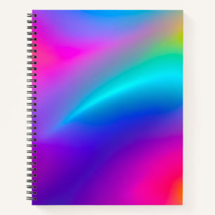 Colorful Metallic Foil Art Spiral Notebook