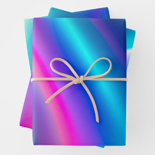Colorful Metallic Foil Art Wrapping Paper Sheets