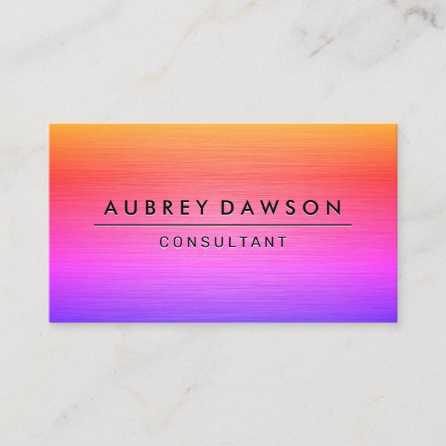 Colorful Metallic Texture Business Card (Front)