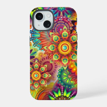 Colorful Mexican Abstract Iphone 15 Case by FantasyCases at Zazzle
