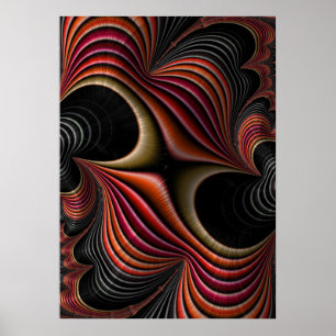Colorful Mexican Blanket Dance Fractal Abstract Poster