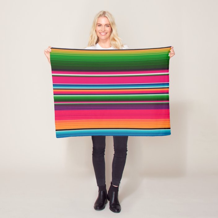 Colorful Mexican Blanket Rainbow Spanish Blanket