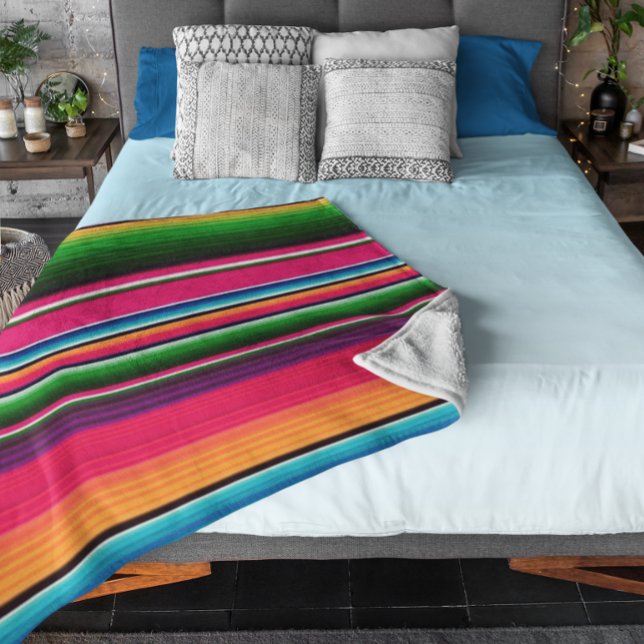 Colorful Mexican Blanket Rainbow Spanish Blanket (Creator Uploaded)