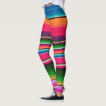 Colorful Mexican Blanket Rainbow Spanish Fabric Leggings<br><div class="desc">This design was created through digital art. It may be personalized by clicking the customize button and changing the color, adding a name, initials or your favorite words. Contact me at colorflowcreations@gmail.com if you with to have this design on another product. Purchase my original abstract acrylic painting for sale at...</div>