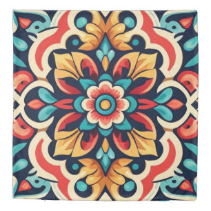 Colorful Mexican Cantaro Duvet Cover