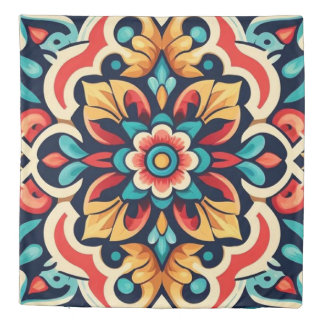Colorful Mexican Cantaro Duvet Cover