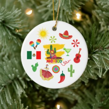 Colorful Mexican Christmas Ornament by ChristmasBellsRing at Zazzle