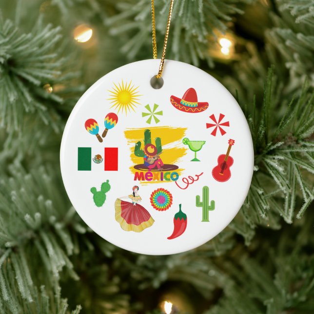 Colorful Mexican Christmas Ornament (Tree)