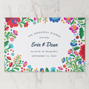 Colorful Mexican Embroidery Wedding Party Placemat