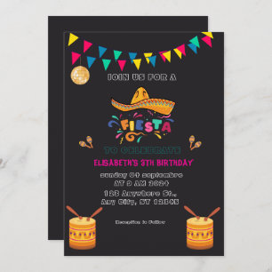 Colorful Mexican Fiesta Birthday  Invitation